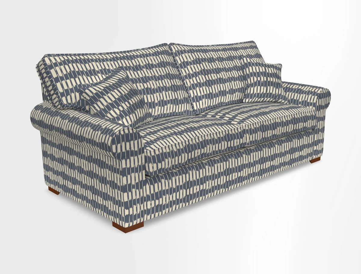 Upperton 3 Seater Loose Cover Sofa in Floral Linen Even So Verde - Fitted cover option available
