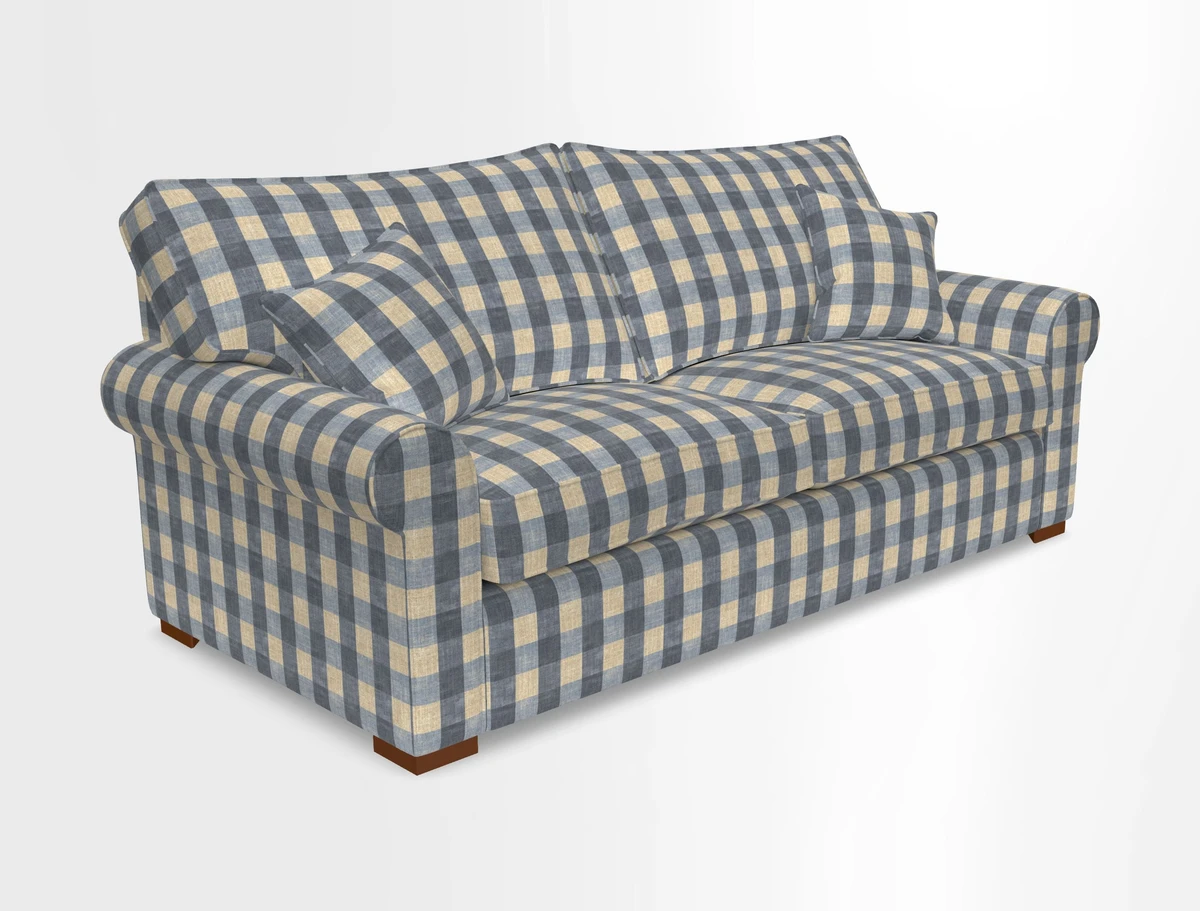 Upperton 3 Seater Loose Cover Sofa in Floral Linen Even So Verde - Fitted cover option available