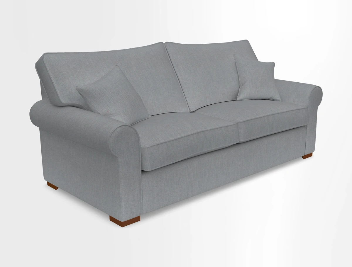 Upperton 3 Seater Loose Cover Sofa in Floral Linen Even So Verde - Fitted cover option available