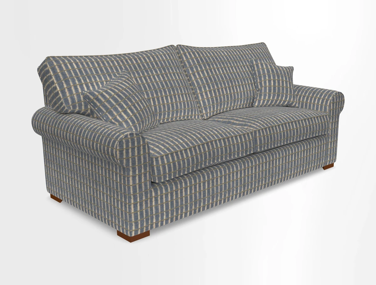 Upperton 3 Seater Loose Cover Sofa in Floral Linen Even So Verde - Fitted cover option available