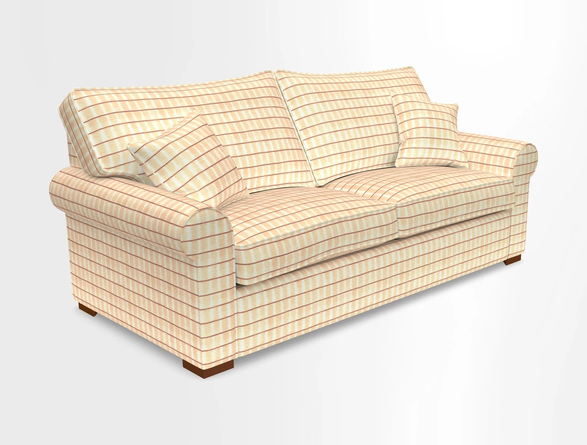 Upperton 3 Seater Loose Cover Sofa in Floral Linen Even So Verde - Fitted cover option available