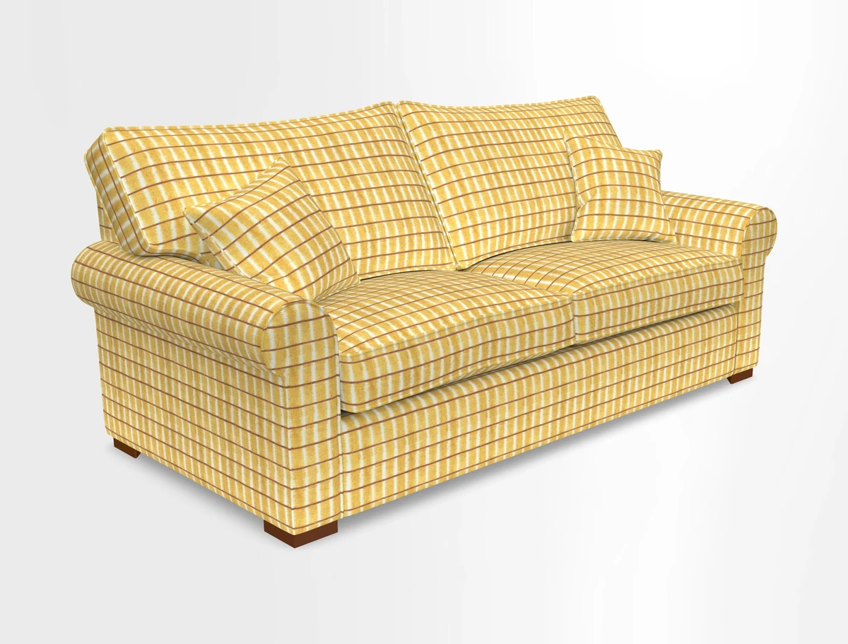 Upperton 3 Seater Loose Cover Sofa in Floral Linen Even So Verde - Fitted cover option available