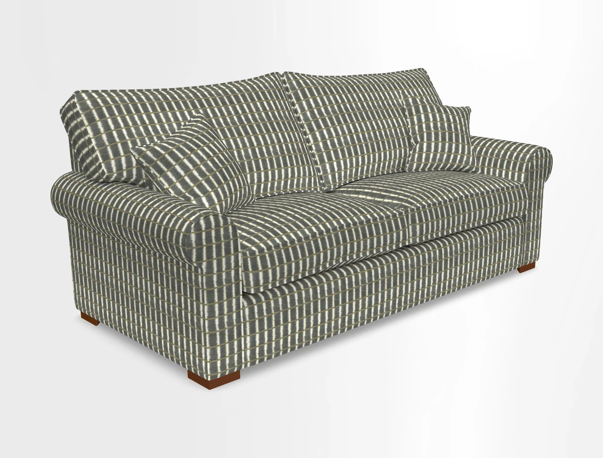 Upperton 3 Seater Loose Cover Sofa in Floral Linen Even So Verde - Fitted cover option available