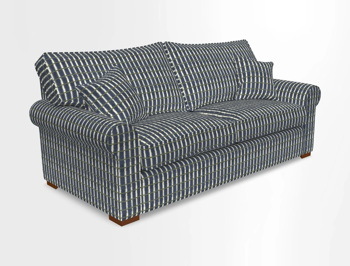 Upperton 3 Seater Loose Cover Sofa in Floral Linen Even So Verde - Fitted cover option available