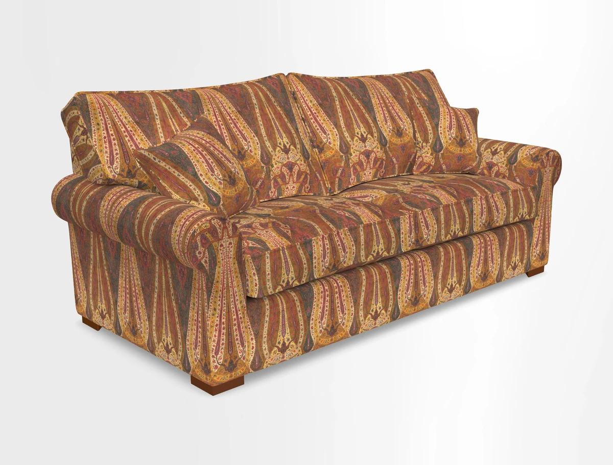 Upperton 3 Seater Loose Cover Sofa in Floral Linen Even So Verde - Fitted cover option available