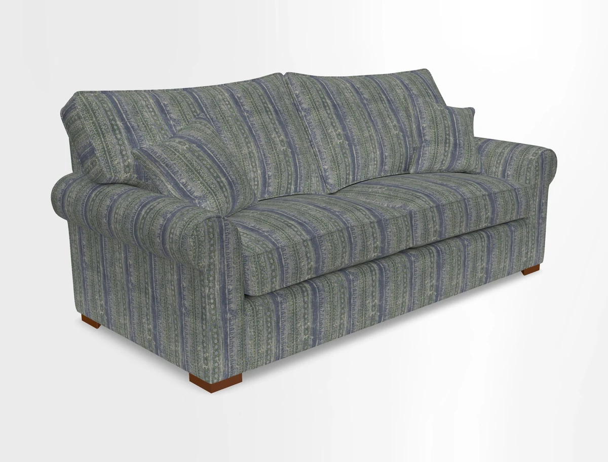 Upperton 3 Seater Loose Cover Sofa in Floral Linen Even So Verde - Fitted cover option available