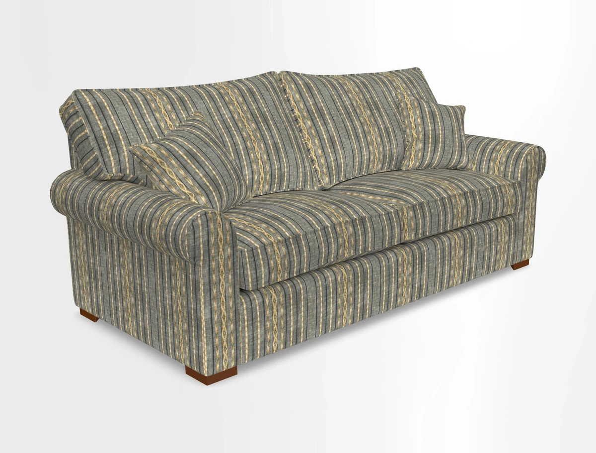 Upperton 3 Seater Loose Cover Sofa in Floral Linen Even So Verde - Fitted cover option available