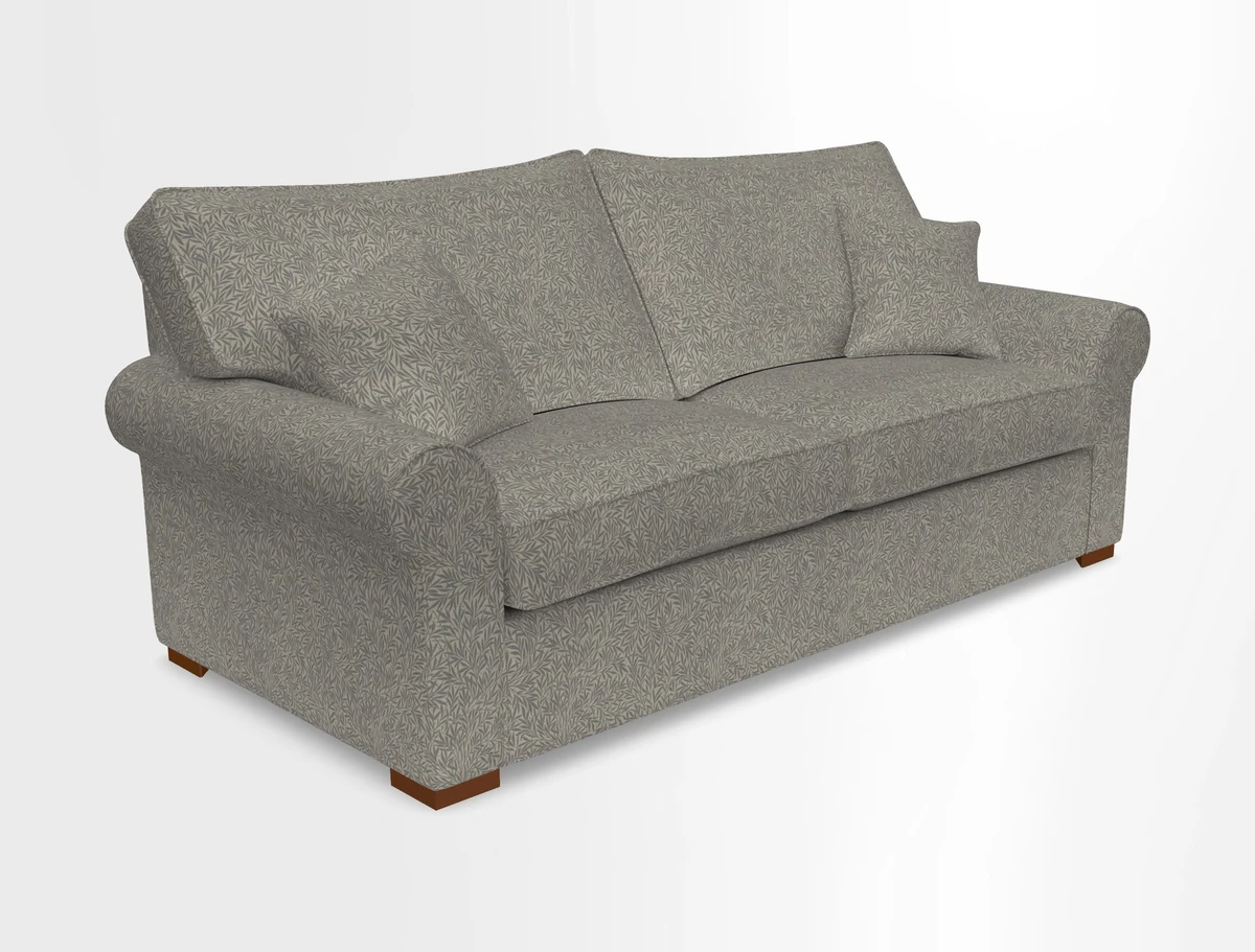 Upperton 3 Seater Loose Cover Sofa in Floral Linen Even So Verde - Fitted cover option available