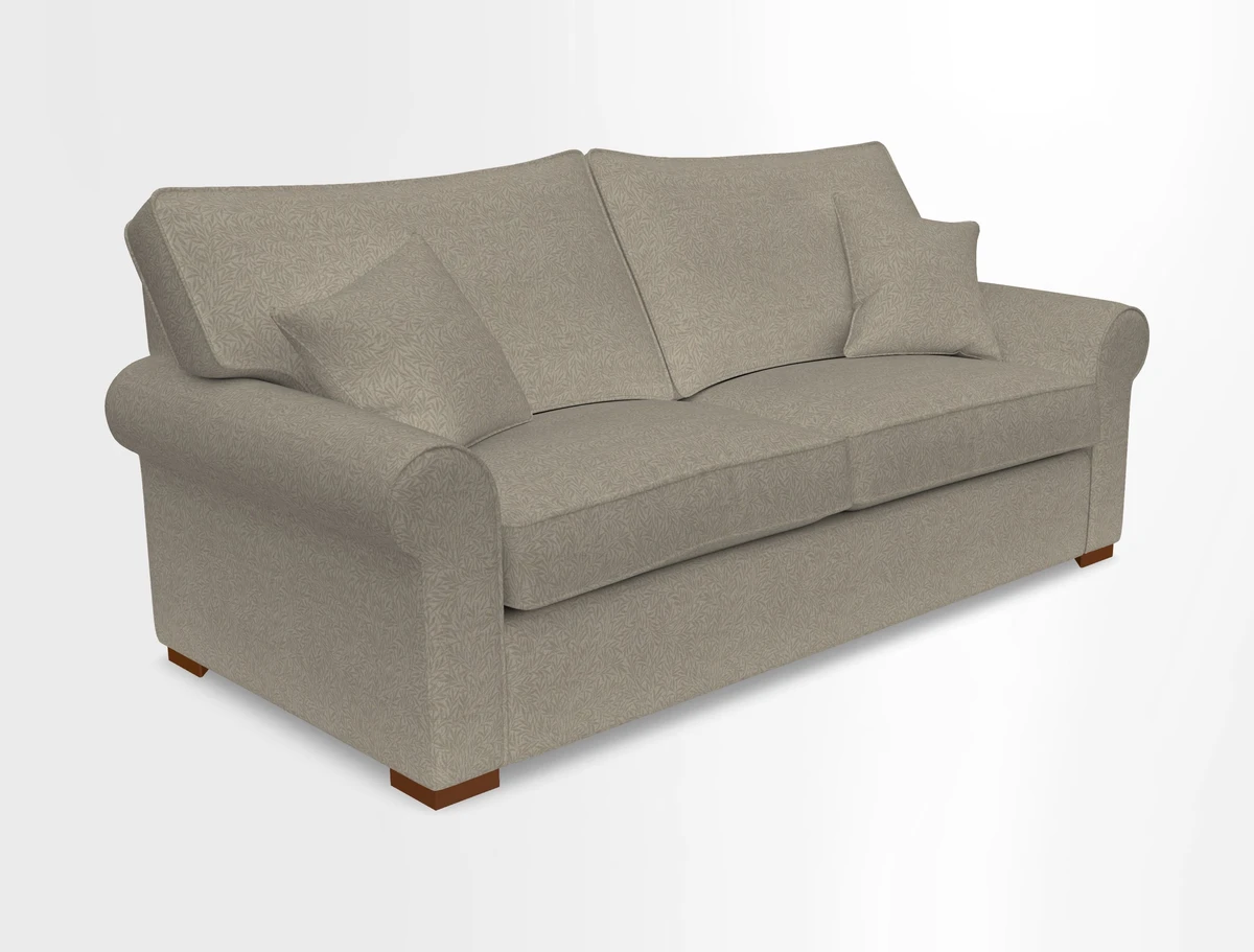 Upperton 3 Seater Loose Cover Sofa in Floral Linen Even So Verde - Fitted cover option available
