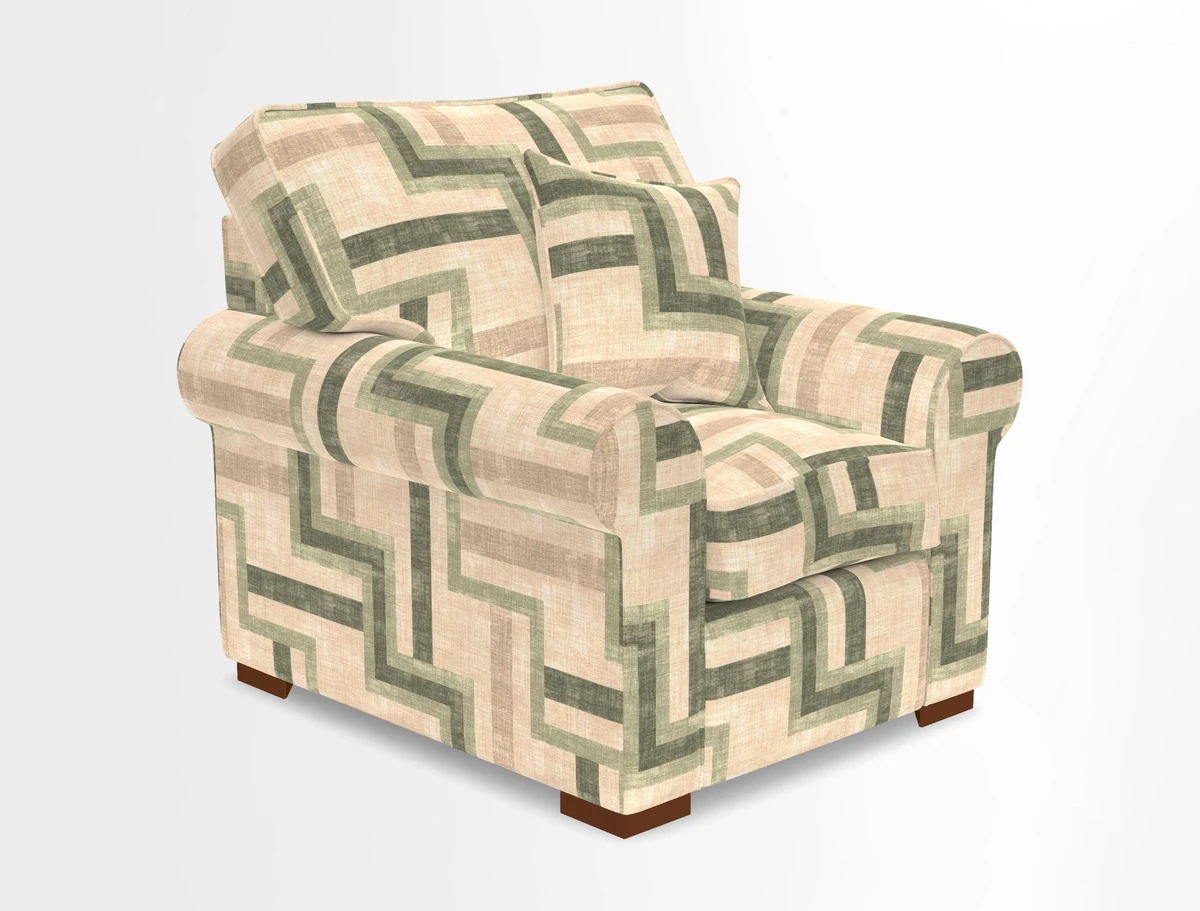 Upperton Chair in Two Tone Plain Biscuit - Loose cover option available