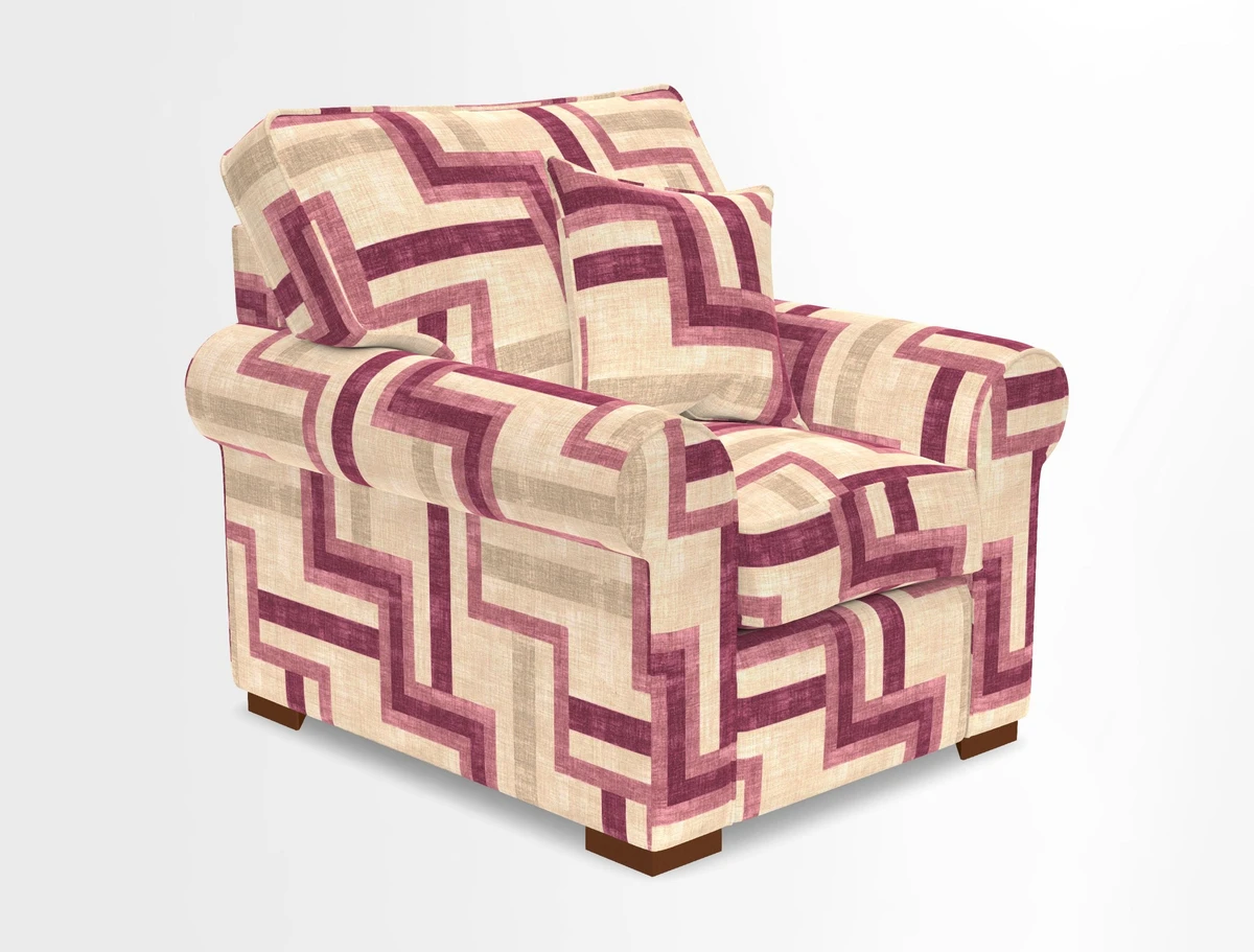 Upperton Chair in Two Tone Plain Biscuit - Loose cover option available