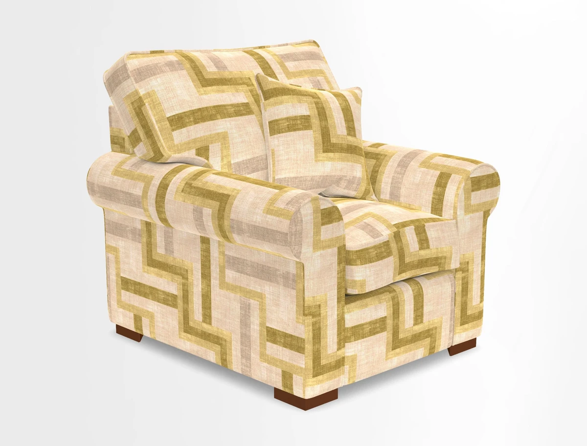 Upperton Chair in Two Tone Plain Biscuit - Loose cover option available