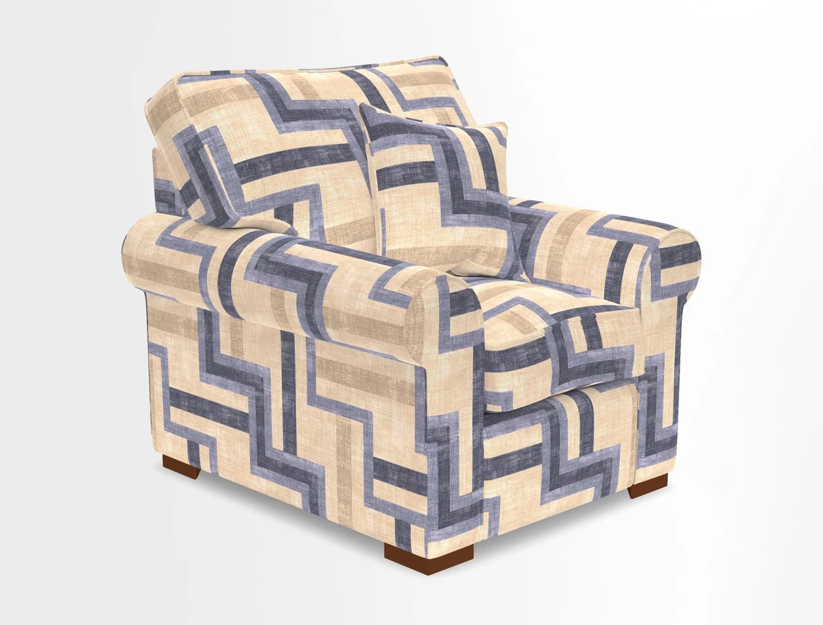 Upperton Chair in Two Tone Plain Biscuit - Loose cover option available