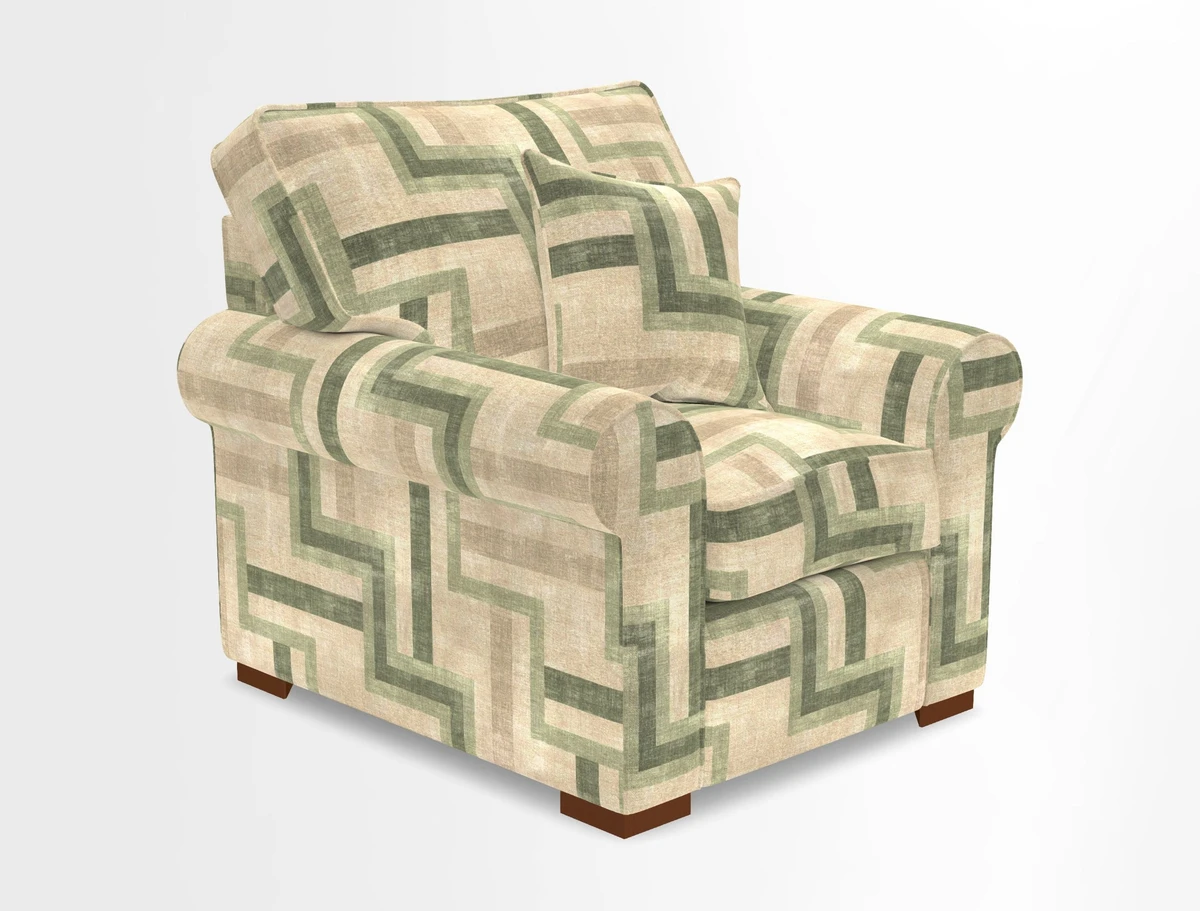 Upperton Chair in Two Tone Plain Biscuit - Loose cover option available