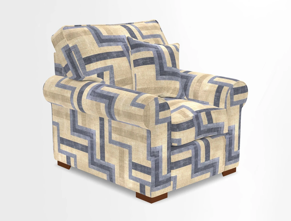 Upperton Chair in Two Tone Plain Biscuit - Loose cover option available