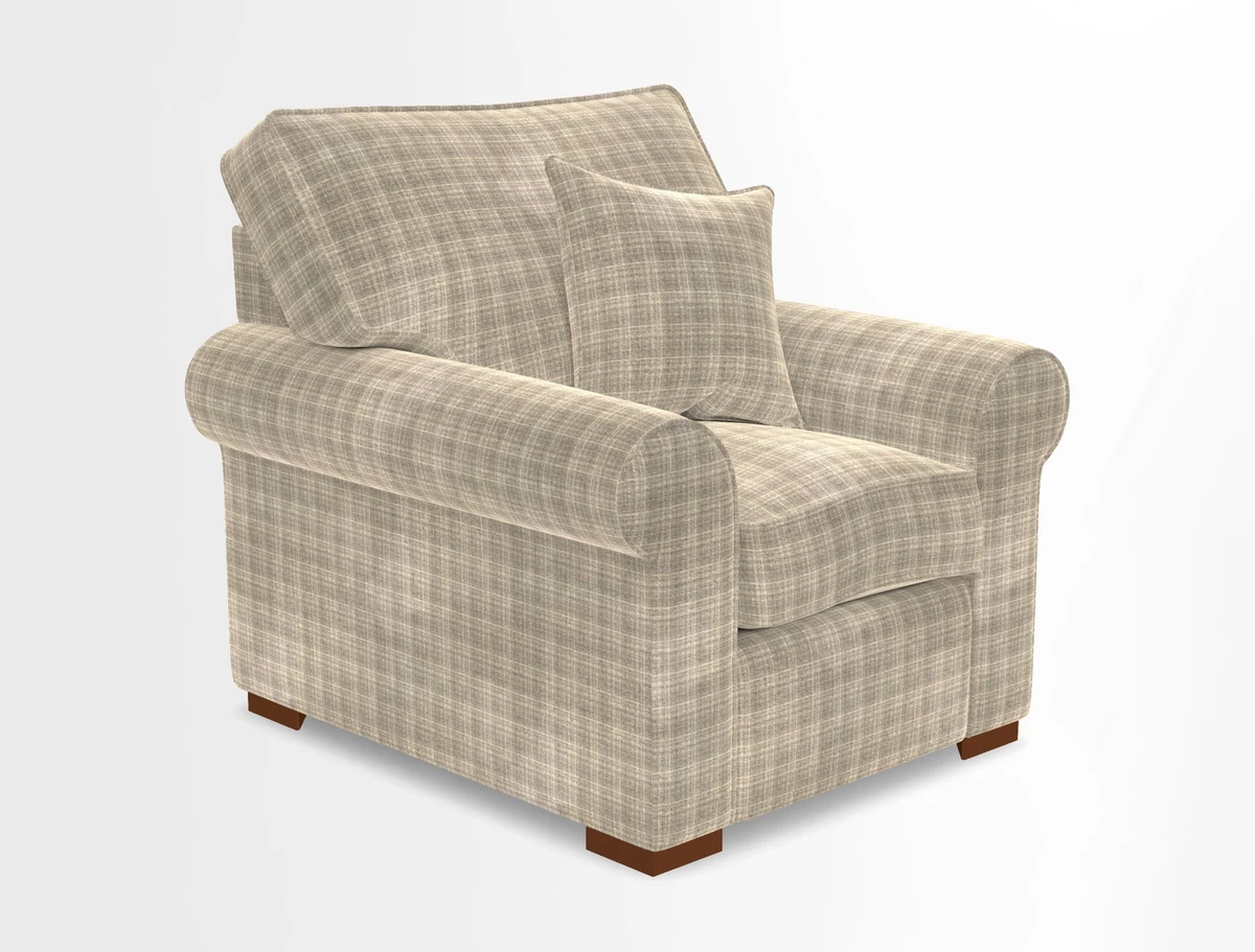 Upperton Chair in Two Tone Plain Biscuit - Loose cover option available