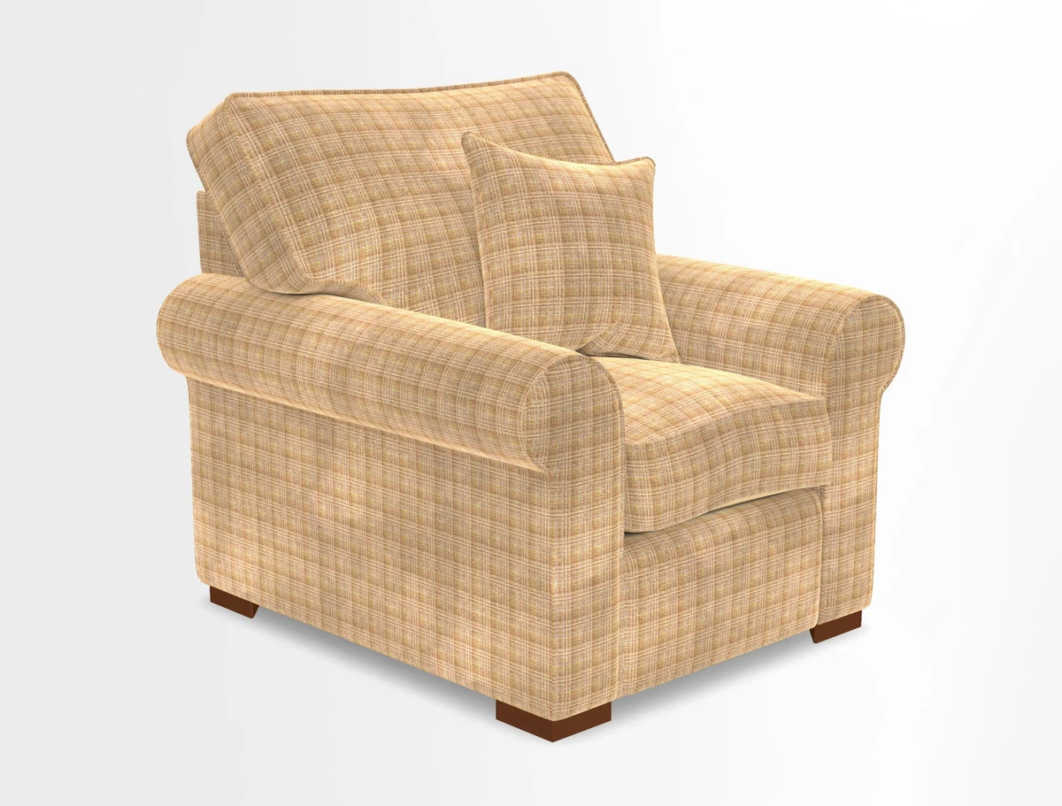 Upperton Chair in Two Tone Plain Biscuit - Loose cover option available