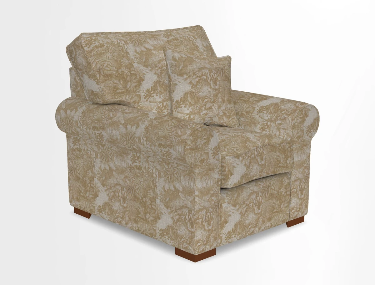 Upperton Chair in Two Tone Plain Biscuit - Loose cover option available