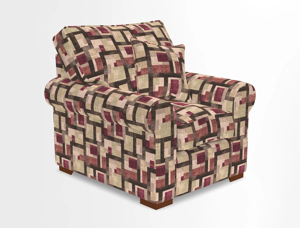 Upperton Chair in Two Tone Plain Biscuit - Loose cover option available