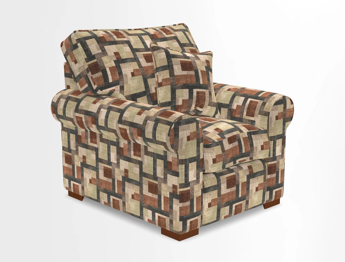 Upperton Chair in Two Tone Plain Biscuit - Loose cover option available