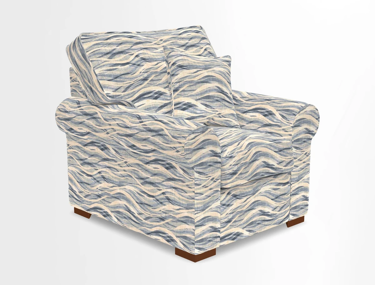 Upperton Chair in Two Tone Plain Biscuit - Loose cover option available