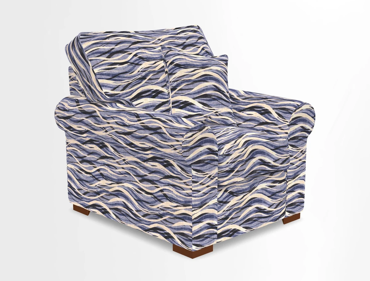 Upperton Chair in Two Tone Plain Biscuit - Loose cover option available