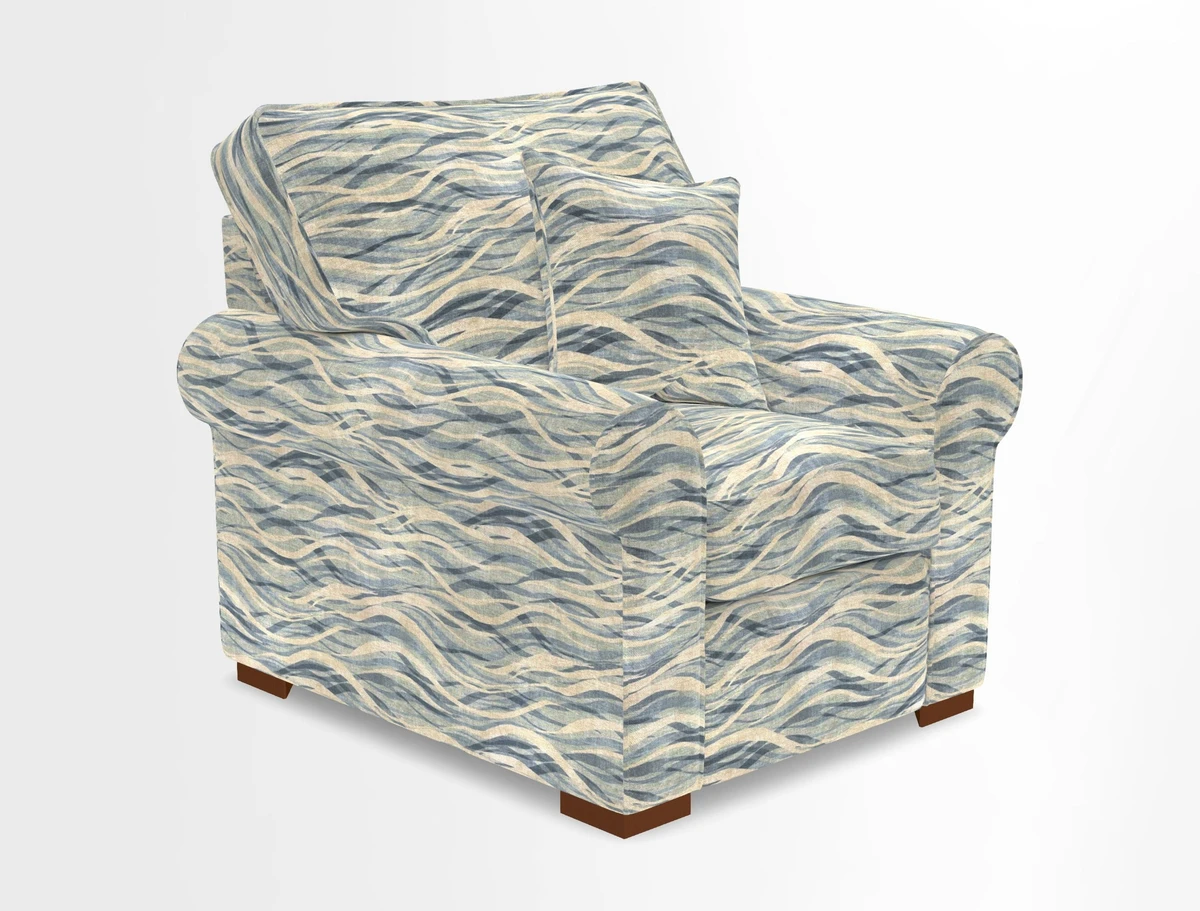 Upperton Chair in Two Tone Plain Biscuit - Loose cover option available