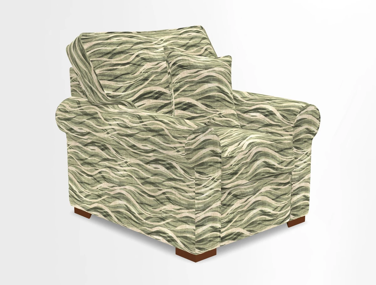Upperton Chair in Two Tone Plain Biscuit - Loose cover option available