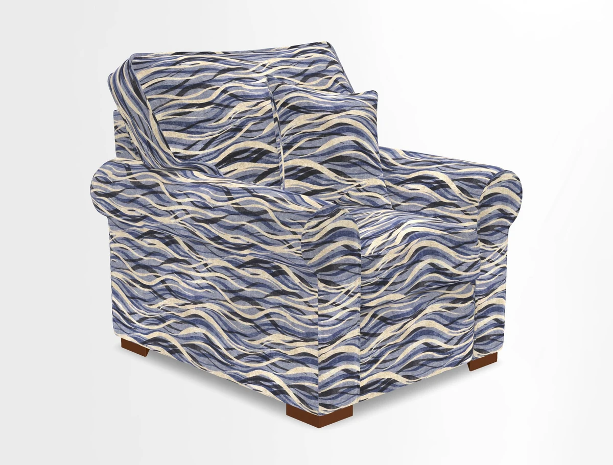 Upperton Chair in Two Tone Plain Biscuit - Loose cover option available