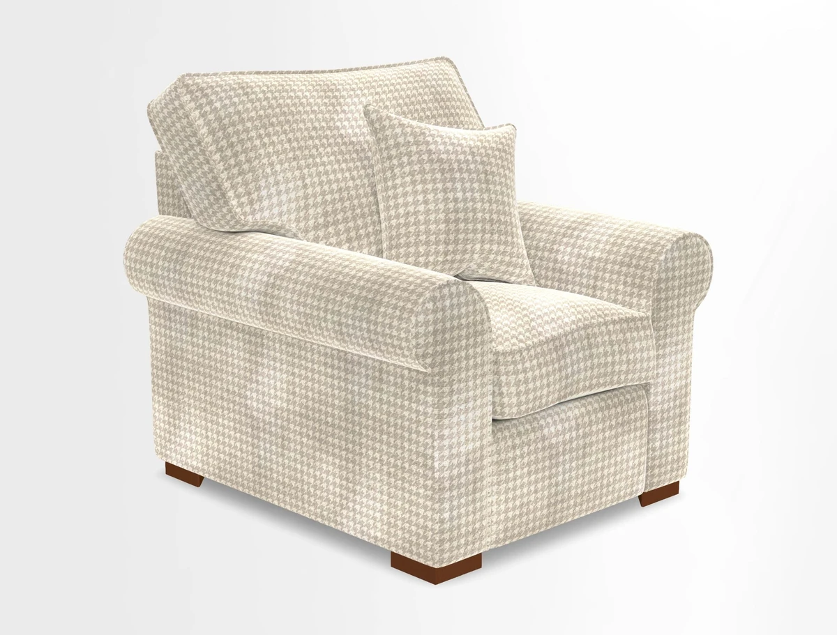Upperton Chair in Two Tone Plain Biscuit - Loose cover option available