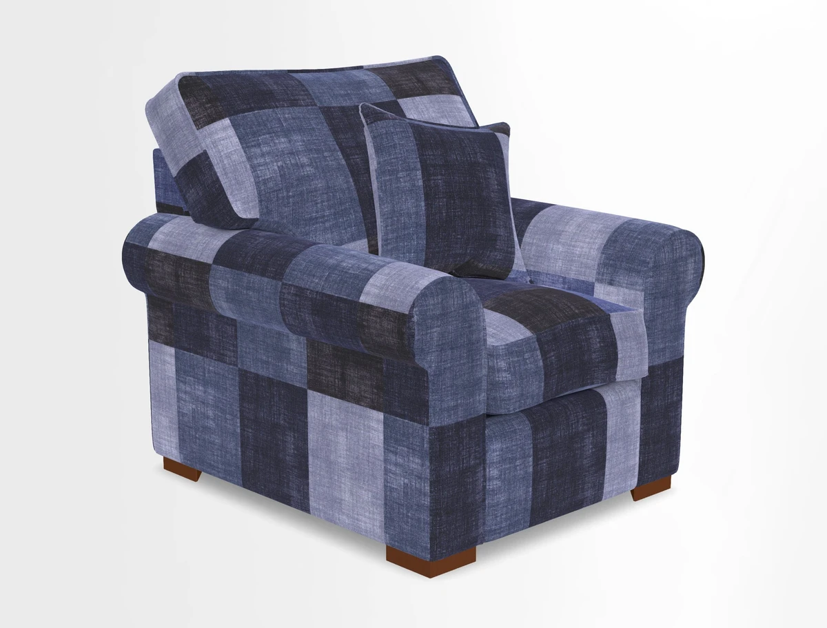 Upperton Chair in Two Tone Plain Biscuit - Loose cover option available