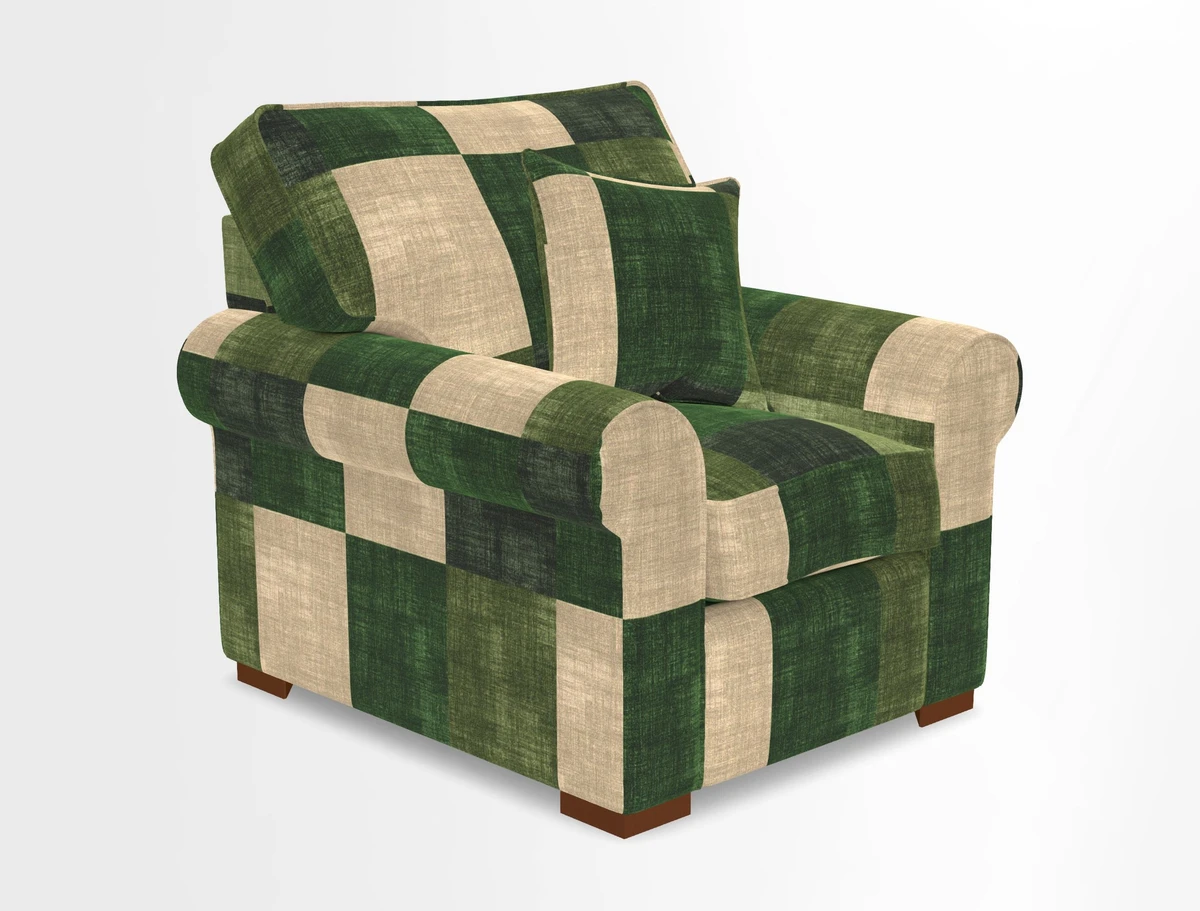 Upperton Chair in Two Tone Plain Biscuit - Loose cover option available