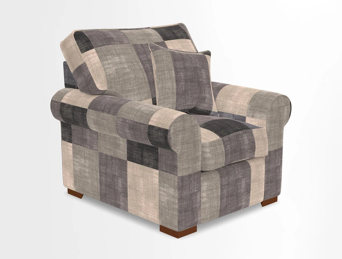 Upperton Chair in Two Tone Plain Biscuit - Loose cover option available