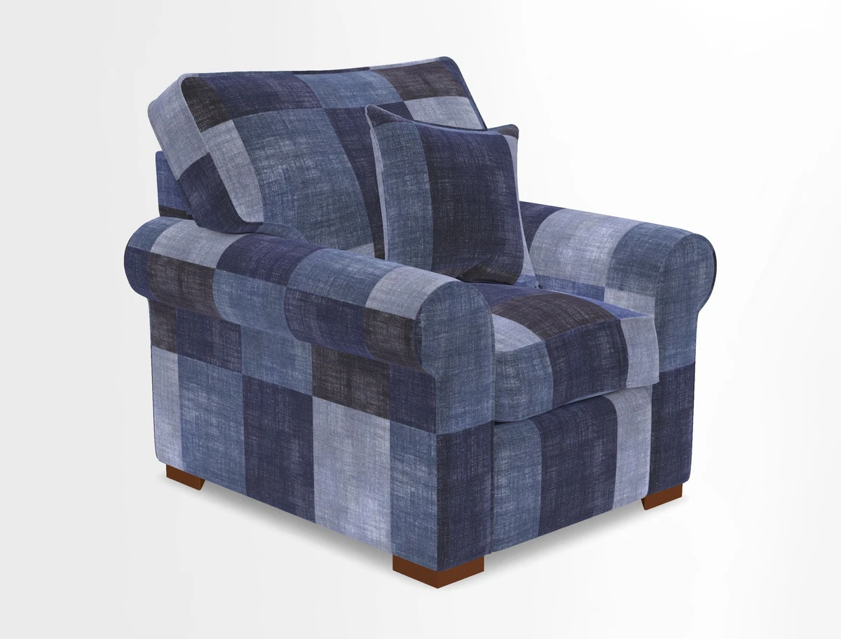 Upperton Chair in Two Tone Plain Biscuit - Loose cover option available