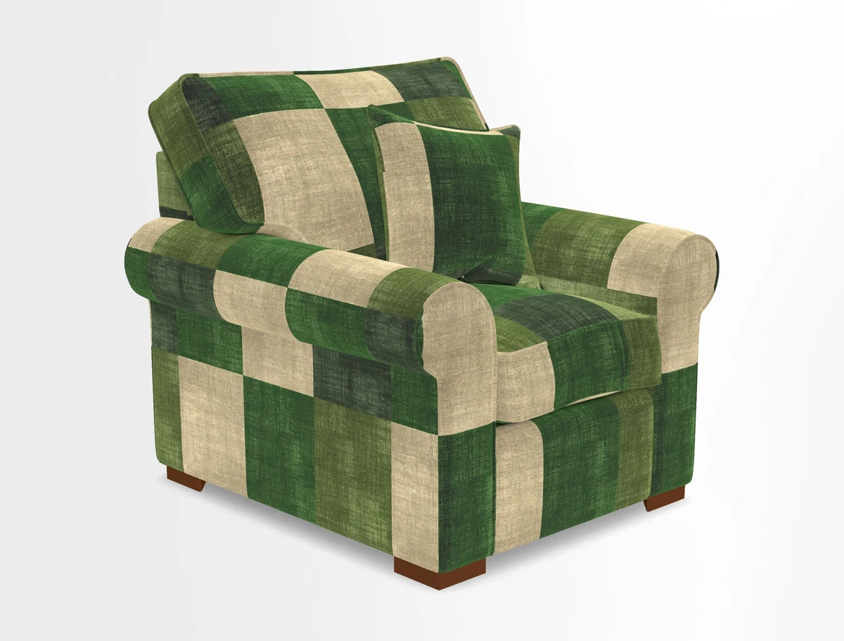 Upperton Chair in Two Tone Plain Biscuit - Loose cover option available