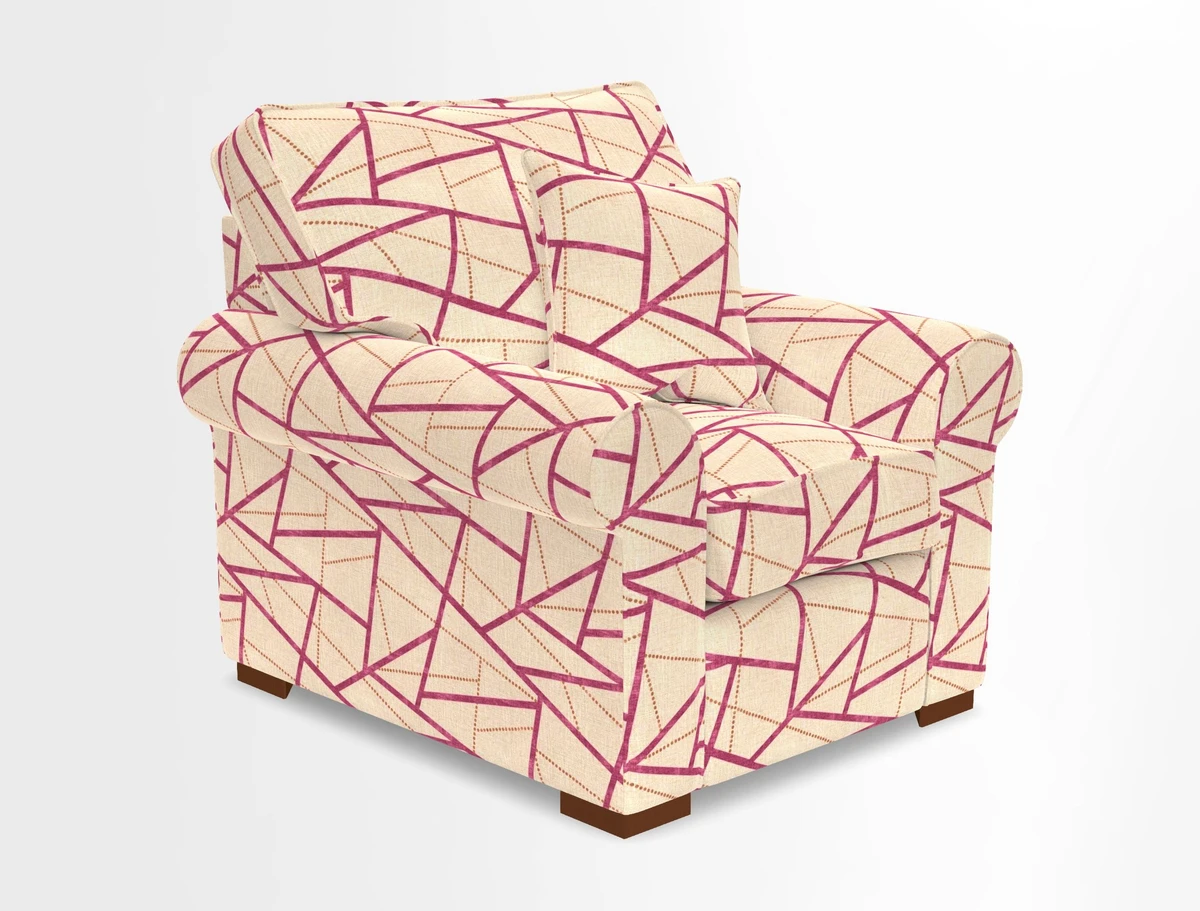 Upperton Chair in Two Tone Plain Biscuit - Loose cover option available