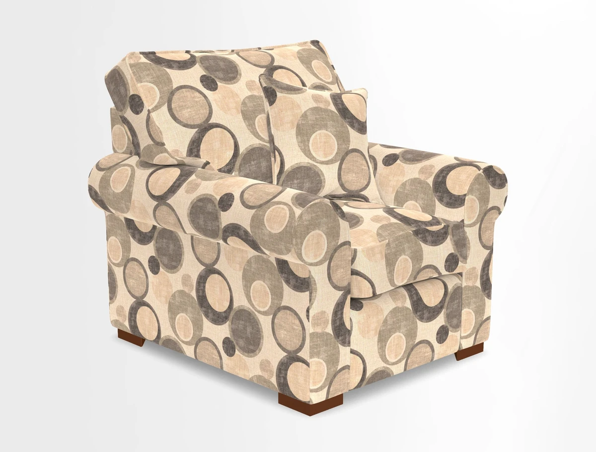Upperton Chair in Two Tone Plain Biscuit - Loose cover option available