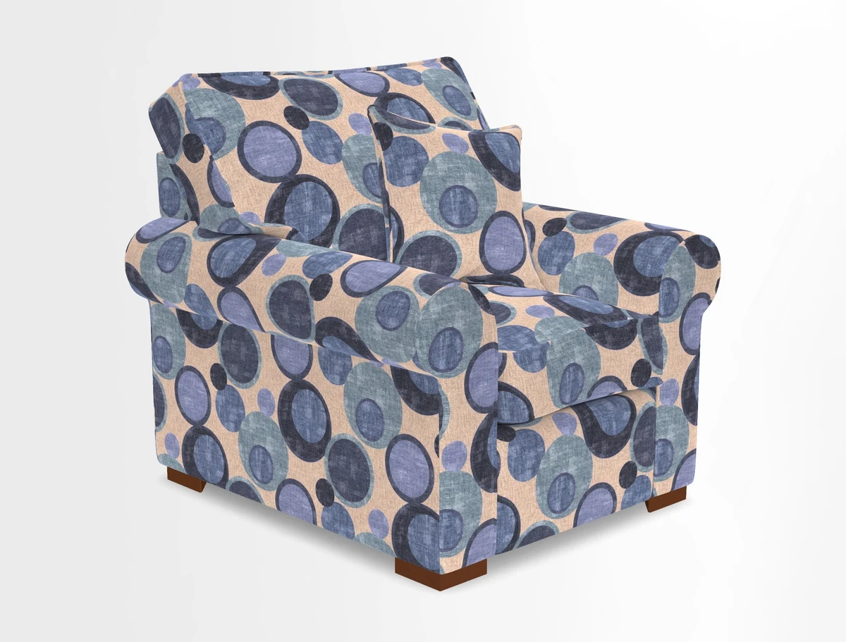 Upperton Chair in Two Tone Plain Biscuit - Loose cover option available