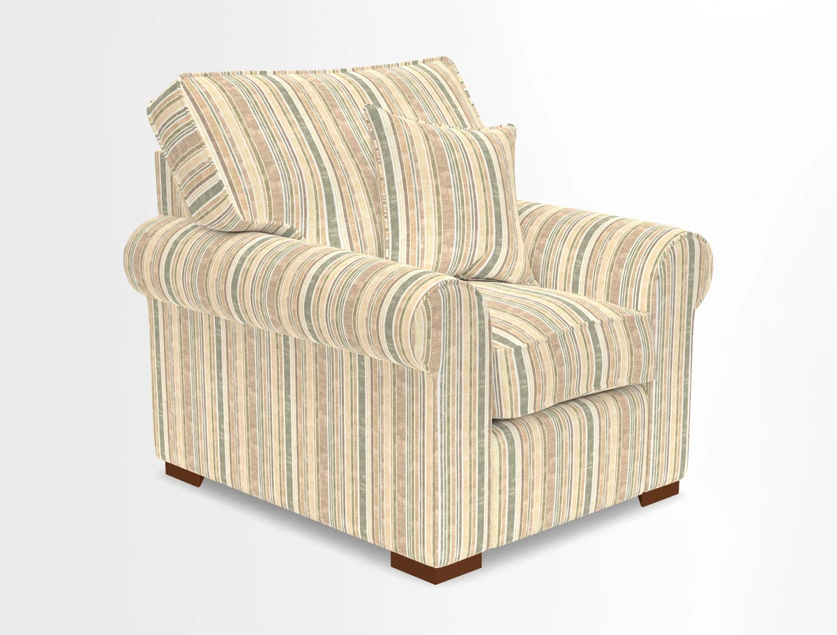 Upperton Chair in Two Tone Plain Biscuit - Loose cover option available