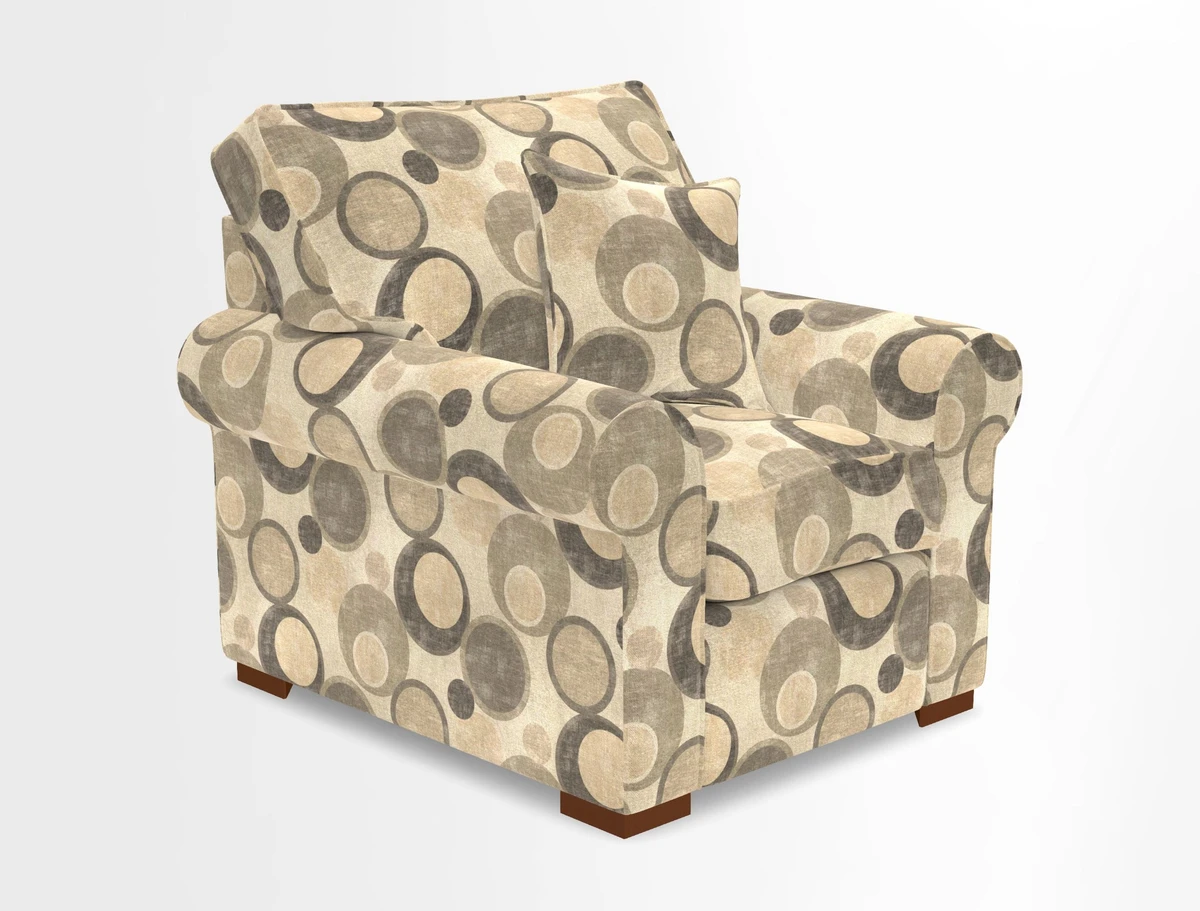 Upperton Chair in Two Tone Plain Biscuit - Loose cover option available