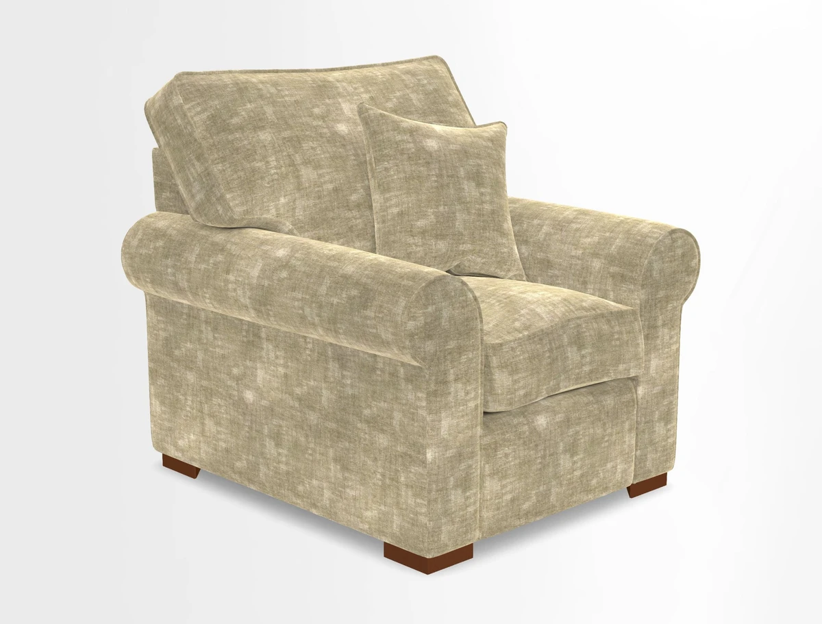 Upperton Chair in Two Tone Plain Biscuit - Loose cover option available