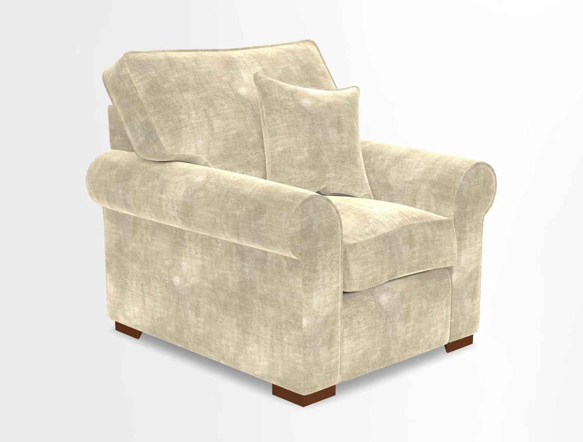 Upperton Chair in Two Tone Plain Biscuit - Loose cover option available