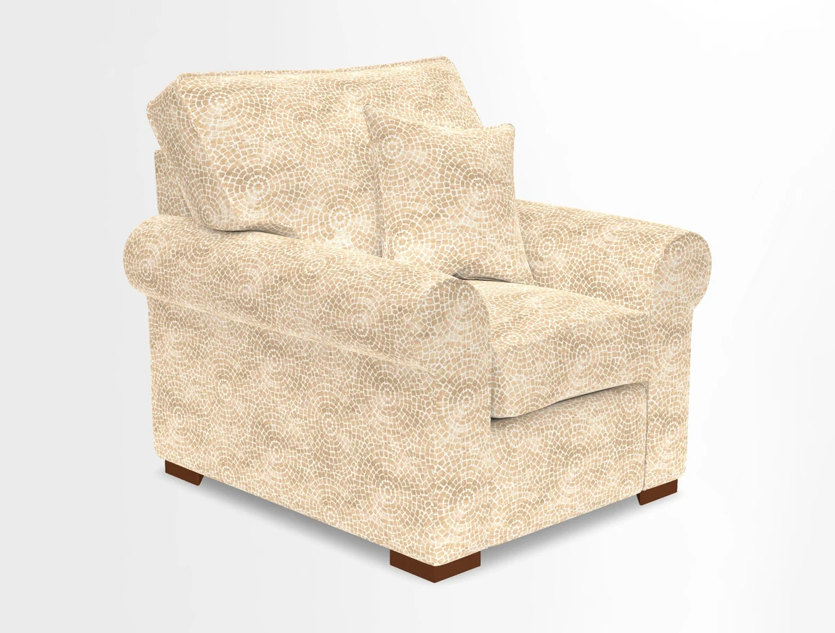 Upperton Chair in Two Tone Plain Biscuit - Loose cover option available
