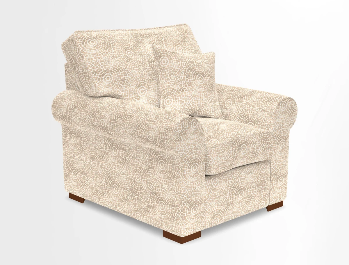 Upperton Chair in Two Tone Plain Biscuit - Loose cover option available