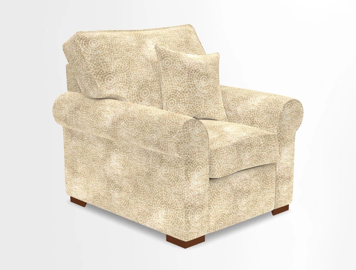 Upperton Chair in Two Tone Plain Biscuit - Loose cover option available