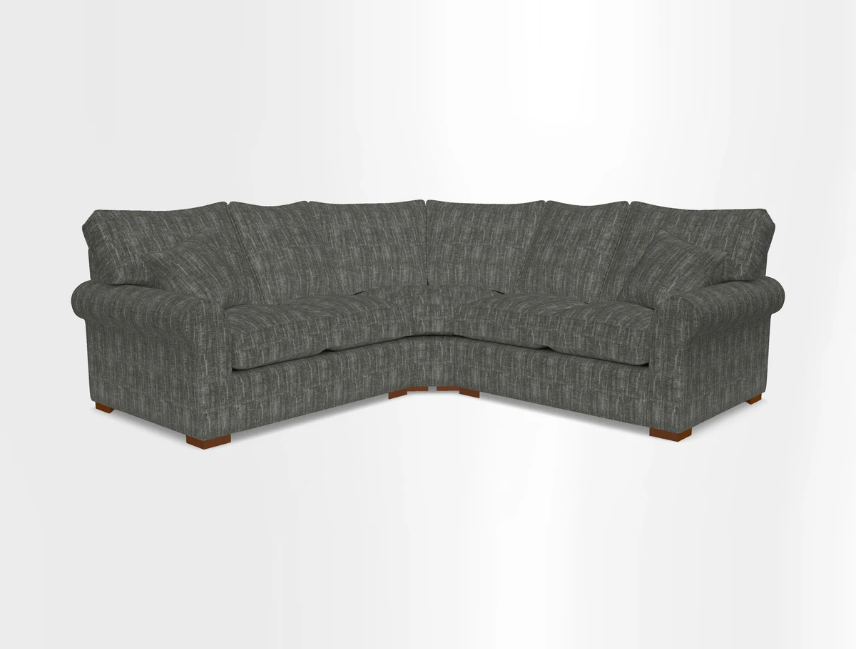Upperton Corner Sofa RHF & LHF in Two Tone Plain Biscuit  - Loose cover option available