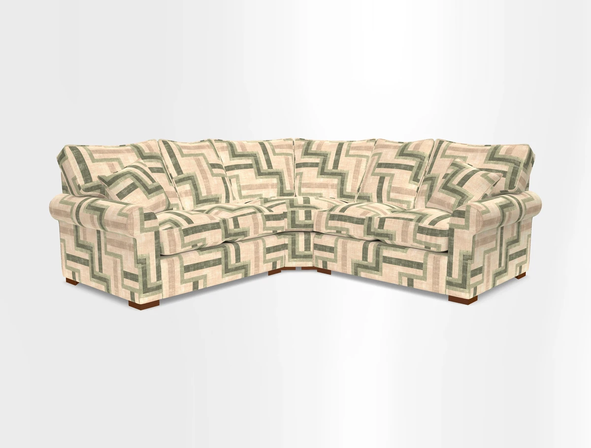 Upperton Corner Sofa RHF & LHF in Two Tone Plain Biscuit  - Loose cover option available
