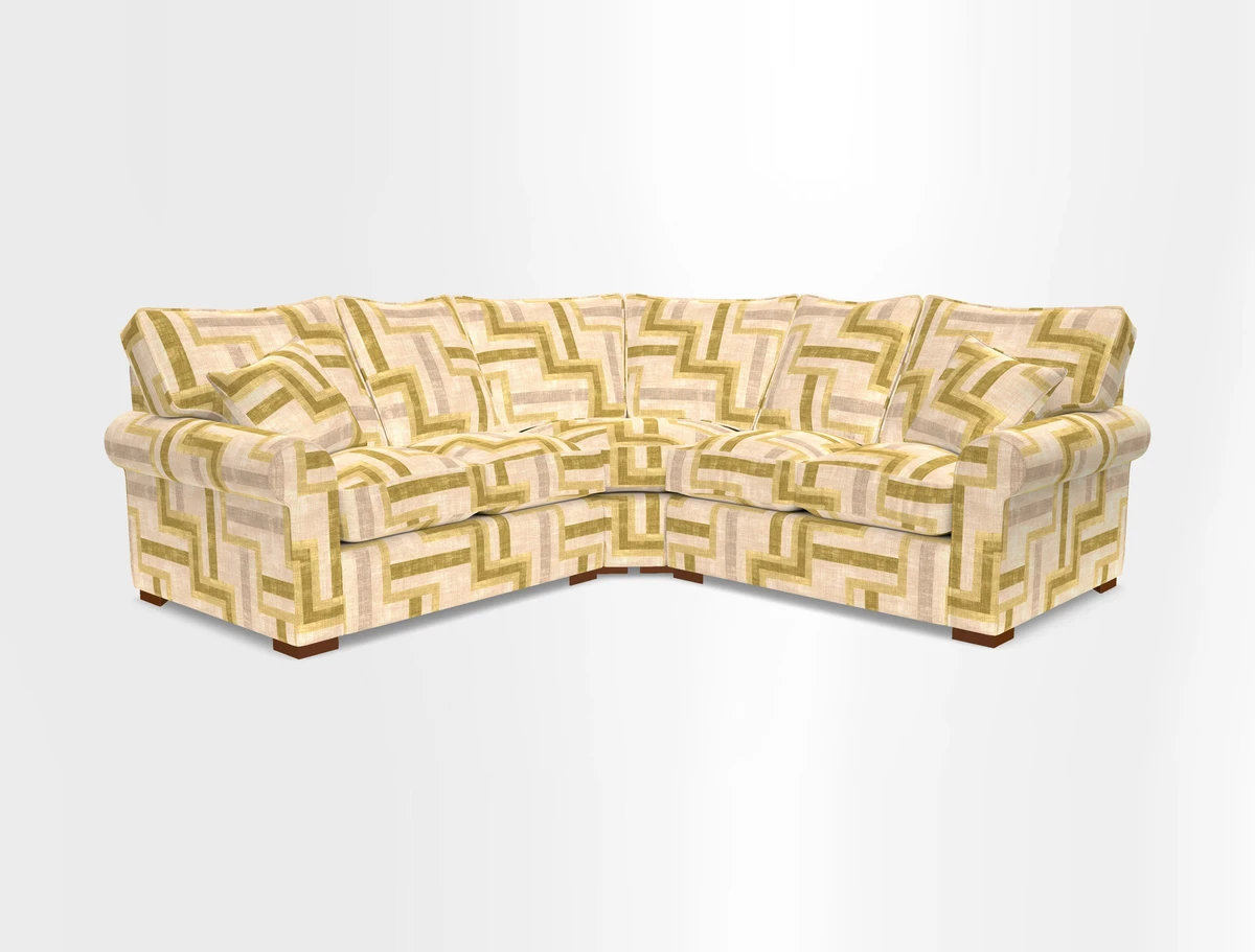 Upperton Corner Sofa RHF & LHF in Two Tone Plain Biscuit  - Loose cover option available