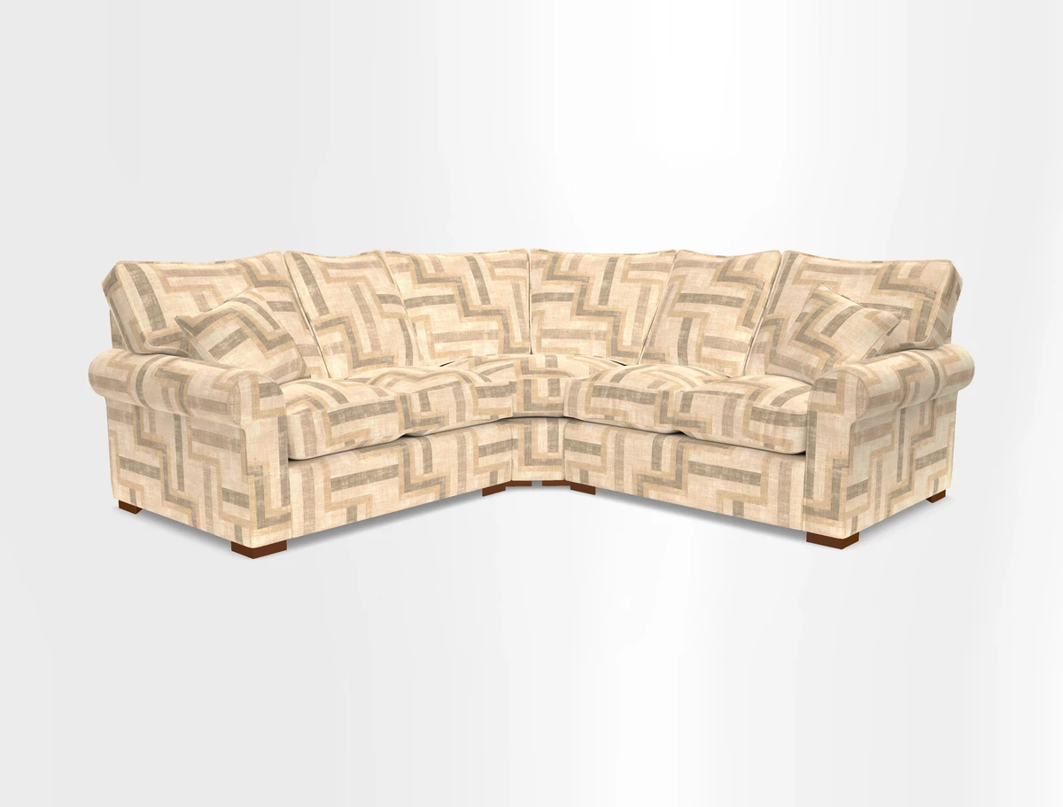 Upperton Corner Sofa RHF & LHF in Two Tone Plain Biscuit  - Loose cover option available