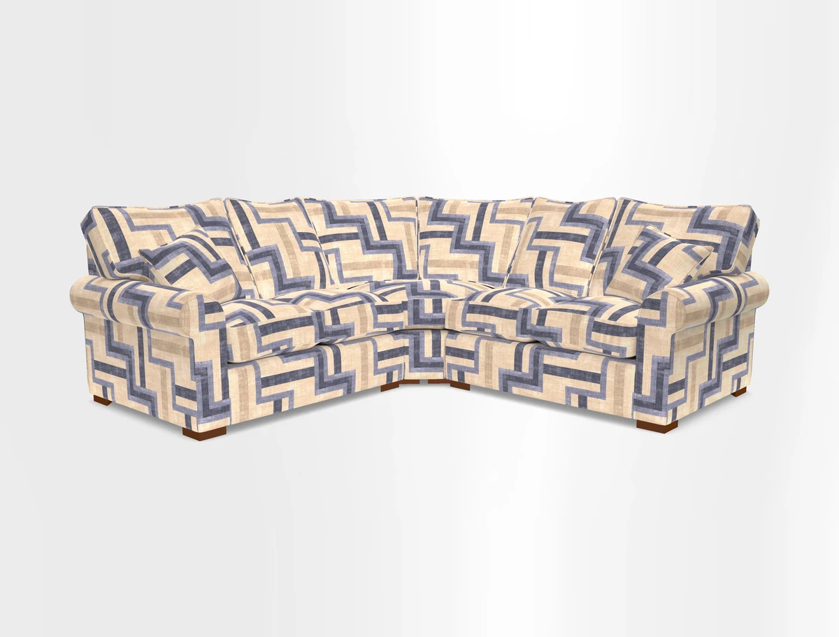 Upperton Corner Sofa RHF & LHF in Two Tone Plain Biscuit  - Loose cover option available